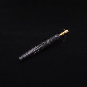 This image portrays Vertex XL Black Ebony Dynavap Stem + (2) Mouthpieces - Halloween Bundle!🎃 by Dovetail Woodwork.