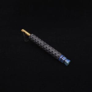 This image portrays Reaper Spine XL Ebony Wood Dynavap Stem + (2) Mouthpieces - NEW! 𓌜 🎃 by Dovetail Woodwork.