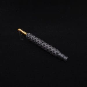 This image portrays Reaper Spine XL Ebony Wood Dynavap Stem + (2) Mouthpieces - NEW! 𓌜 🎃 by Dovetail Woodwork.