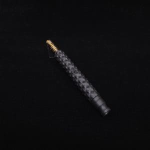 This image portrays Reaper Spine XL Ebony Wood Dynavap Stem + (3) Mouthpieces - NEW! 𓌜 🎃 by Dovetail Woodwork.