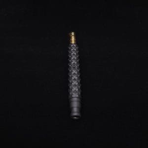 This image portrays Reaper Spine XL Ebony Wood Dynavap Stem + (3) Mouthpieces - NEW! 𓌜 🎃 by Dovetail Woodwork.