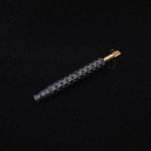 This image portrays Reaper Spine XL Ebony Wood Dynavap Stem + (3) Mouthpieces - NEW! 𓌜 🎃 by Dovetail Woodwork.