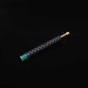 This image portrays Reaper Spine XL Ebony Wood Dynavap Stem + (3) Mouthpieces - NEW! 𓌜 🎃 by Dovetail Woodwork.