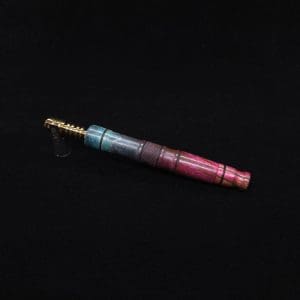 This image portrays High Class Vertex Design XL Dynavap Stem + Zebrawood Mouthpiece - NEW! ☘ by Dovetail Woodwork.