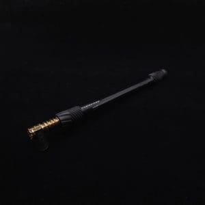 This image portrays Dynavap Vertex Blacked Out Boro-Glass Jr./Ebony Wood Specialty Stem Setup-NEW! by Dovetail Woodwork.