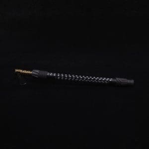 This image portrays Dynavap Vertex Blacked Out Boro-Glass Jr./Ebony Wood Specialty Stem Setup-NEW! by Dovetail Woodwork.