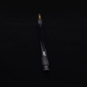 This image portrays Dynavap Vertex Blacked Out Boro-Glass Jr./Ebony Wood Specialty Stem Setup-NEW! by Dovetail Woodwork.