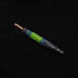 This image portrays Vertex XL Black Ebony Hybrid Dynavap Stem + (2) Mouthpieces🍀 by Dovetail Woodwork.