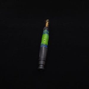 This image portrays Vertex XL Black Ebony Hybrid Dynavap Stem + (2) Mouthpieces🍀 by Dovetail Woodwork.