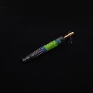 This image portrays Vertex XL Black Ebony Hybrid Dynavap Stem + (2) Mouthpieces🍀 by Dovetail Woodwork.