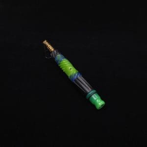 This image portrays Vertex XL Black Ebony Hybrid Dynavap Stem + (2) Mouthpieces🍀 by Dovetail Woodwork.