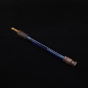 This image portrays Dynavap Vertex Boro-Glass Jr./Ebony Wood Specialty Stem Setup-NEW! by Dovetail Woodwork.