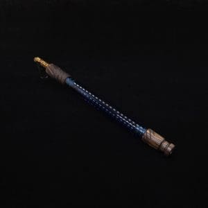 This image portrays Dynavap Vertex Boro-Glass Jr./Ebony Wood Specialty Stem Setup-NEW! by Dovetail Woodwork.