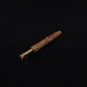 This image portrays High Class Reaper Spine XL Dynavap Stem + Book-Matched Mouthpiece - NEW! 𓌜 by Dovetail Woodwork.