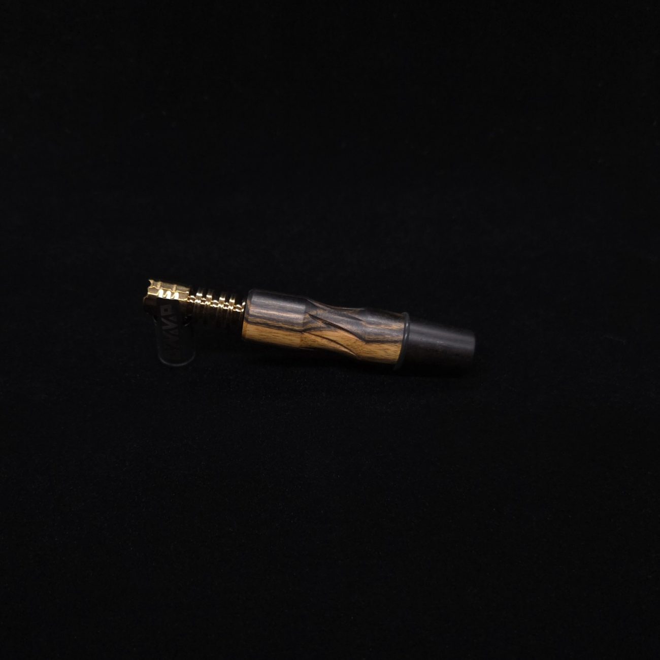 This image portrays Dynavap High Class Mixed Ebony Wood14mm WPA/Stem-NEW! by Dovetail Woodwork.