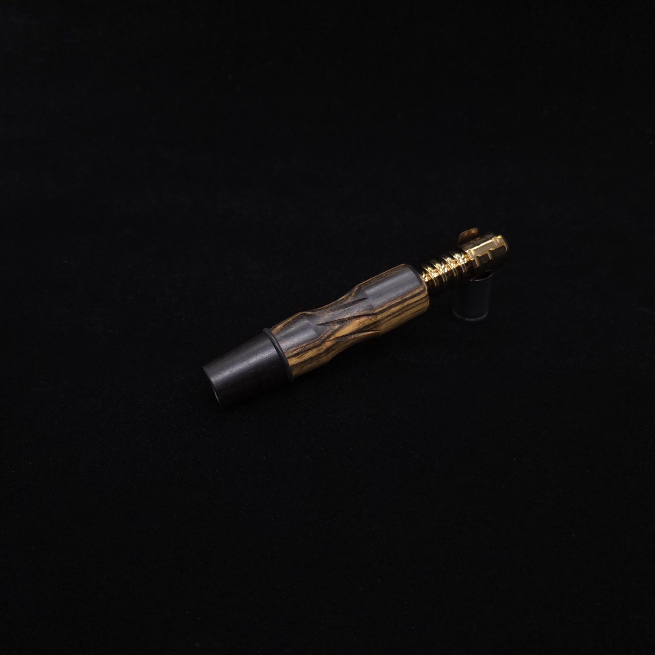This image portrays Dynavap High Class Mixed Ebony Wood14mm WPA/Stem-NEW! by Dovetail Woodwork.
