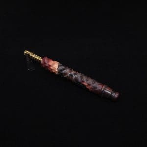 This image portrays High Class Reaper Spine XL Hybrid Dynavap Stem + (2) Book-Matched Mouthpieces -🔥𓌜 by Dovetail Woodwork.