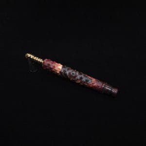 This image portrays High Class Reaper Spine XL Hybrid Dynavap Stem + (2) Book-Matched Mouthpieces -🔥𓌜 by Dovetail Woodwork.