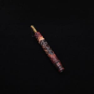 This image portrays High Class Reaper Spine XL Hybrid Dynavap Stem + (2) Book-Matched Mouthpieces -🔥𓌜 by Dovetail Woodwork.