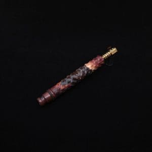 This image portrays High Class Reaper Spine XL Hybrid Dynavap Stem + (2) Book-Matched Mouthpieces -🔥𓌜 by Dovetail Woodwork.