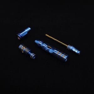 This image portrays The Royal HyperDyn-Full Device Custom Anodized-Special Edition-NEW! ☘ by Dovetail Woodwork.