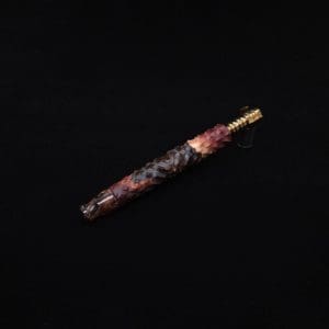 This image portrays High Class Reaper Spine XL Hybrid Dynavap Stem + (2) Book-Matched Mouthpieces -🔥𓌜 by Dovetail Woodwork.