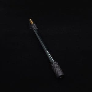 This image portrays Dynavap Reaper Boro-Glass Jr./Ebony Wood Specialty Stem Setup-NEW! by Dovetail Woodwork.