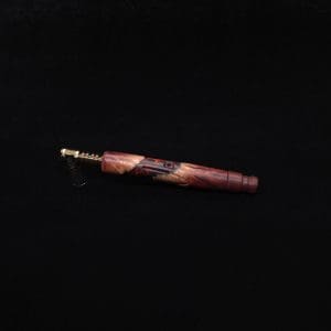 This image portrays Crested Side-Grip XL Hybrid Dynavap Stem + Book-Matched Mouthpiece - New! 🍀 by Dovetail Woodwork.