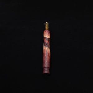 This image portrays Crested Side-Grip XL Hybrid Dynavap Stem + Book-Matched Mouthpiece - New! 🍀 by Dovetail Woodwork.