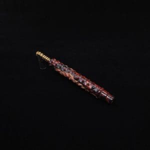 This image portrays High Class Reaper Spine XL Hybrid Dynavap Stem + Book-Matched Mouthpiece -🔥𓌜 by Dovetail Woodwork.