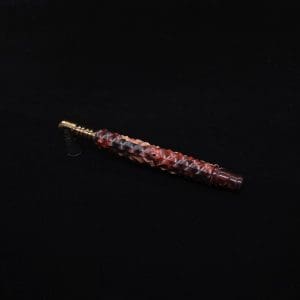 This image portrays High Class Reaper Spine XL Hybrid Dynavap Stem + Book-Matched Mouthpiece -🔥𓌜 by Dovetail Woodwork.