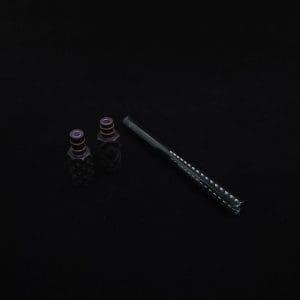 This image portrays Dynavap Reaper Boro-Glass Jr./Ebony Wood Specialty Stem Setup-NEW! by Dovetail Woodwork.