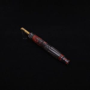 This image portrays Vertex XL Black Ebony Molten Hybrid Dynavap Stem + (2) WPA Mouthpieces 🔥 by Dovetail Woodwork.