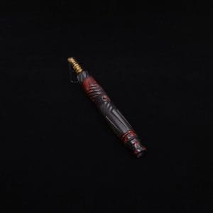 This image portrays Vertex XL Black Ebony Molten Hybrid Dynavap Stem + (2) WPA Mouthpieces 🔥 by Dovetail Woodwork.