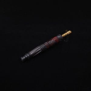 This image portrays Vertex XL Black Ebony Molten Hybrid Dynavap Stem + (2) WPA Mouthpieces 🔥 by Dovetail Woodwork.