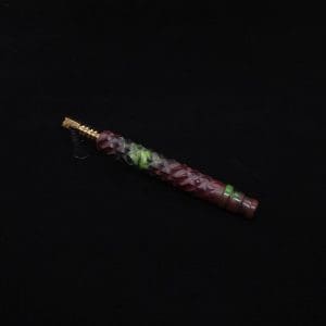 This image portrays High Class Reaper Spine XL Hybrid Dynavap Stem + Book-Matched Mouthpiece -🔥𓌜 by Dovetail Woodwork.