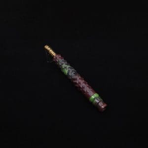 This image portrays High Class Reaper Spine XL Hybrid Dynavap Stem + Book-Matched Mouthpiece -🔥𓌜 by Dovetail Woodwork.