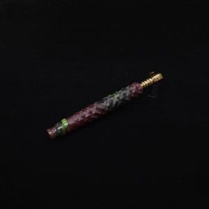 This image portrays High Class Reaper Spine XL Hybrid Dynavap Stem + Book-Matched Mouthpiece -🔥𓌜 by Dovetail Woodwork.