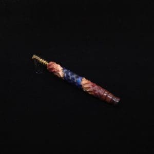 This image portrays High Class Reaper Spine XL Hybrid Dynavap Stem + Book-Matched Mouthpiece -🔥𓌜 by Dovetail Woodwork.