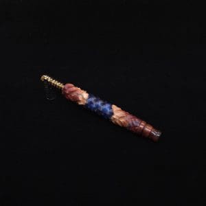 This image portrays High Class Reaper Spine XL Hybrid Dynavap Stem + Book-Matched Mouthpiece -🔥𓌜 by Dovetail Woodwork.