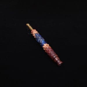 This image portrays High Class Reaper Spine XL Hybrid Dynavap Stem + Book-Matched Mouthpiece -🔥𓌜 by Dovetail Woodwork.