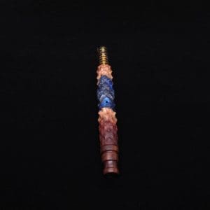 This image portrays High Class Reaper Spine XL Hybrid Dynavap Stem + Book-Matched Mouthpiece -🔥𓌜 by Dovetail Woodwork.