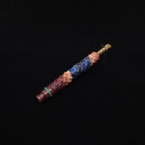 This image portrays High Class Reaper Spine XL Hybrid Dynavap Stem + Book-Matched Mouthpiece -🔥𓌜 by Dovetail Woodwork.