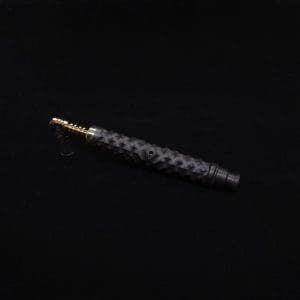 This image portrays Special Edition High Class Reaper Spine XL Dynavap Stem + XXL Condenser/(2) Mouthpieces - NEW!🍀 𓌜 by Dovetail Woodwork.