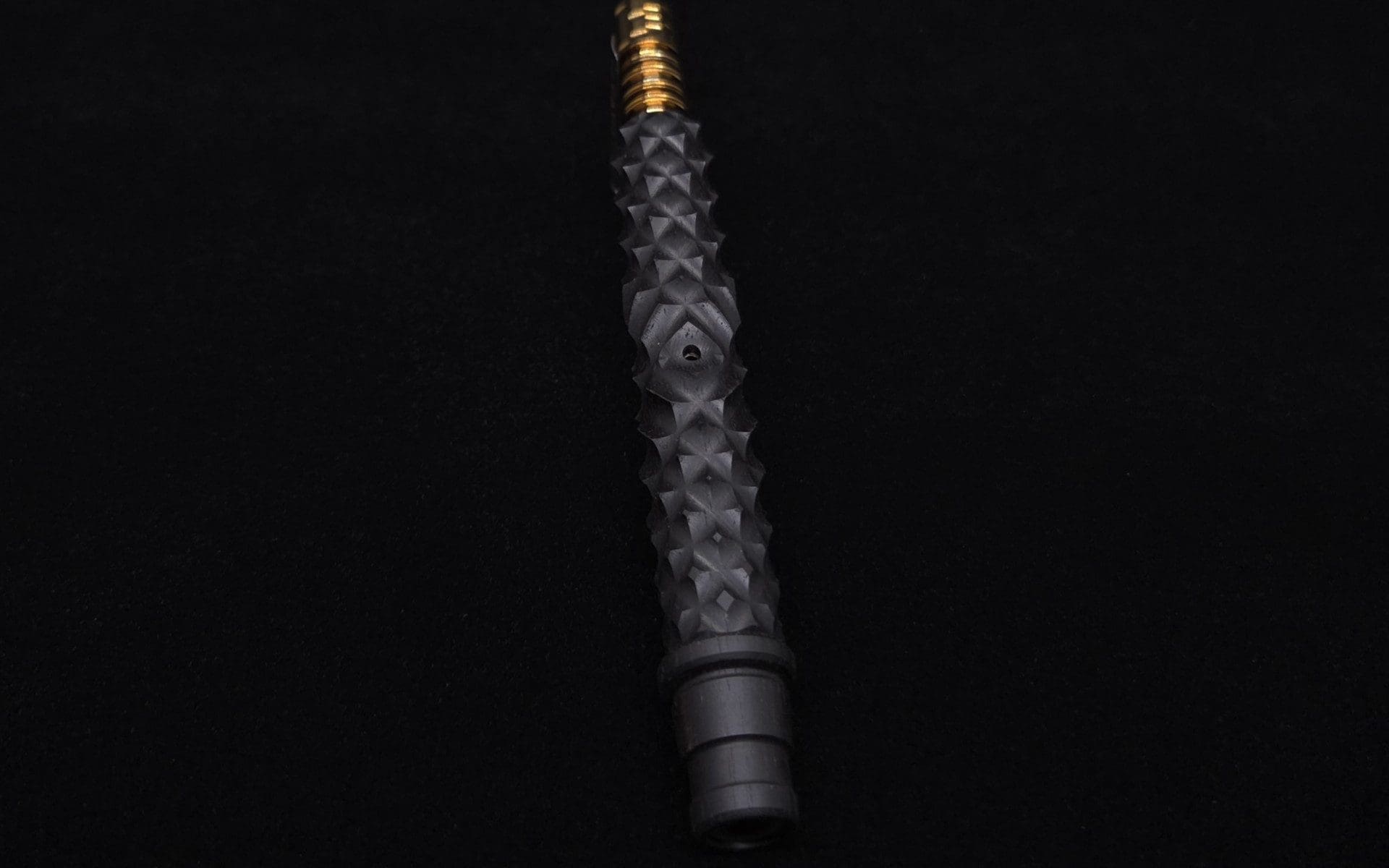 This image portrays High Class Reaper Spine XL Dynavap Stem + XXL Condenser/Mouthpiece+(2) Bonus M.P.'s - NEW! 𓌜 🎃 by Dovetail Woodwork.