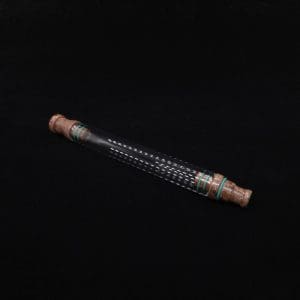 This image portrays Dynavap 3XL Boro-Glass/Maple Burl Wood Specialty Stem Setup-NEW Design! by Dovetail Woodwork.