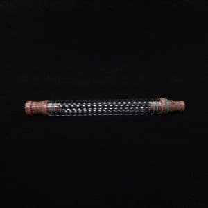 This image portrays Dynavap 3XL Boro-Glass/Maple Burl Wood Specialty Stem Setup-NEW Design! by Dovetail Woodwork.