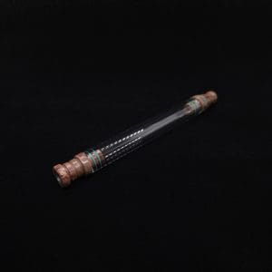 This image portrays Dynavap 3XL Boro-Glass/Maple Burl Wood Specialty Stem Setup-NEW Design! by Dovetail Woodwork.