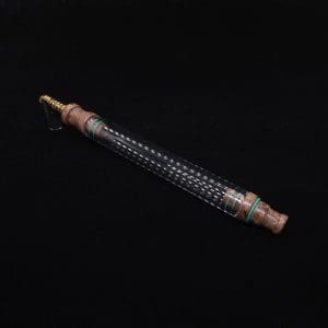 This image portrays Dynavap 3XL Boro-Glass/Maple Burl Wood Specialty Stem Setup-NEW Design! by Dovetail Woodwork.