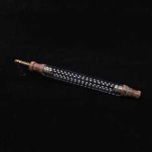 This image portrays Dynavap 3XL Boro-Glass/Maple Burl Wood Specialty Stem Setup-NEW Design! by Dovetail Woodwork.
